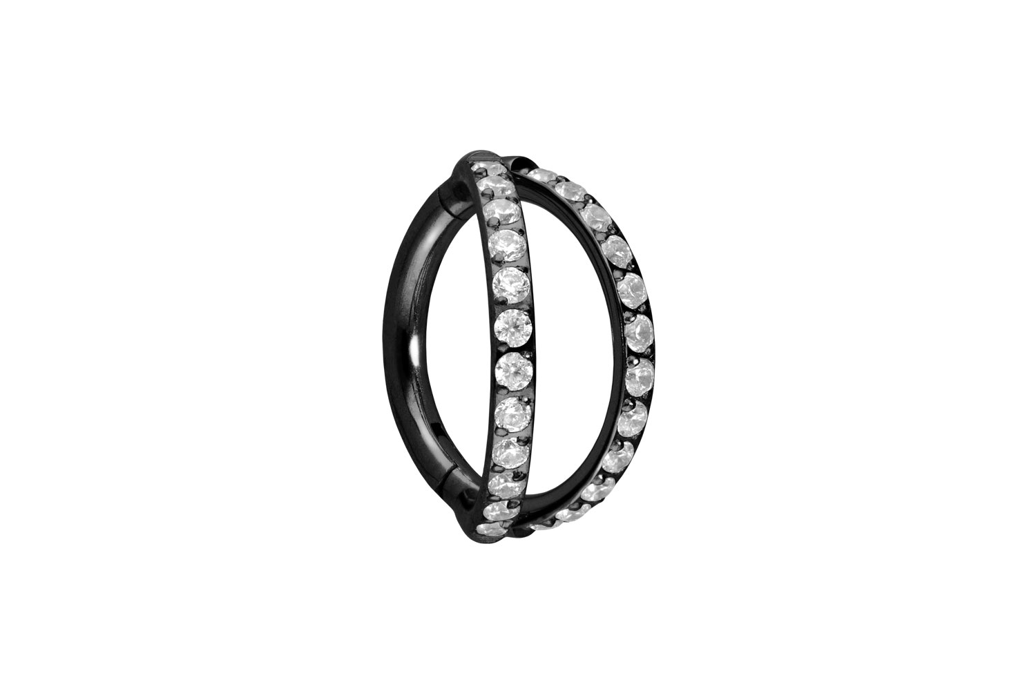 Titan Segmentring Clicker 2 RINGE + EINGEFASSTE KRISTALLE